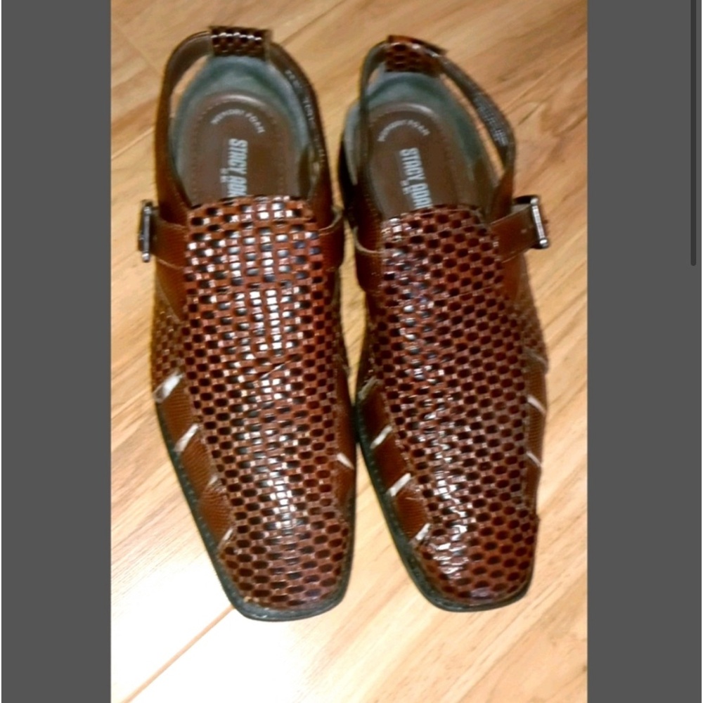 Stacey Adams Solera Mens Leather Sandal‎ Brown Size 10 M